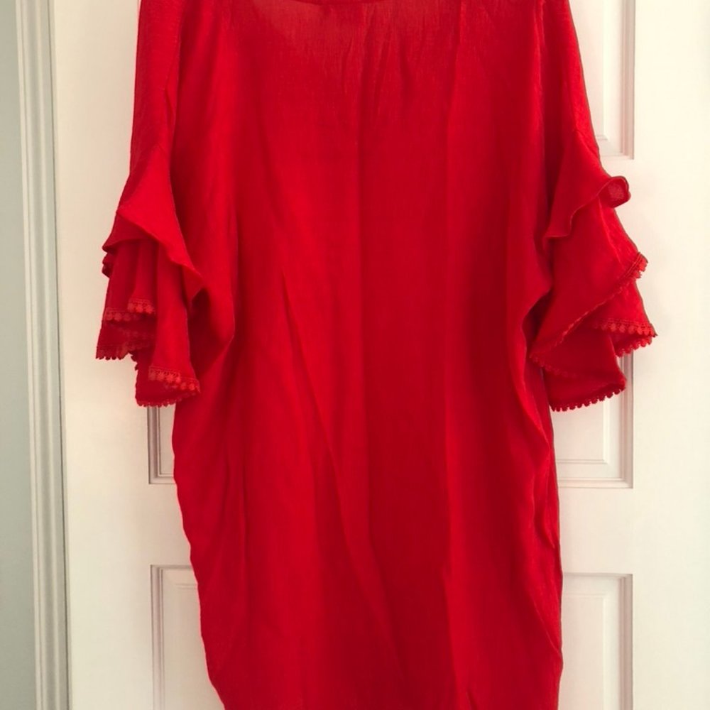 GOOD LUCK GEM V-Neck Ruffle Sleeve Dress - Picture 5 of 9